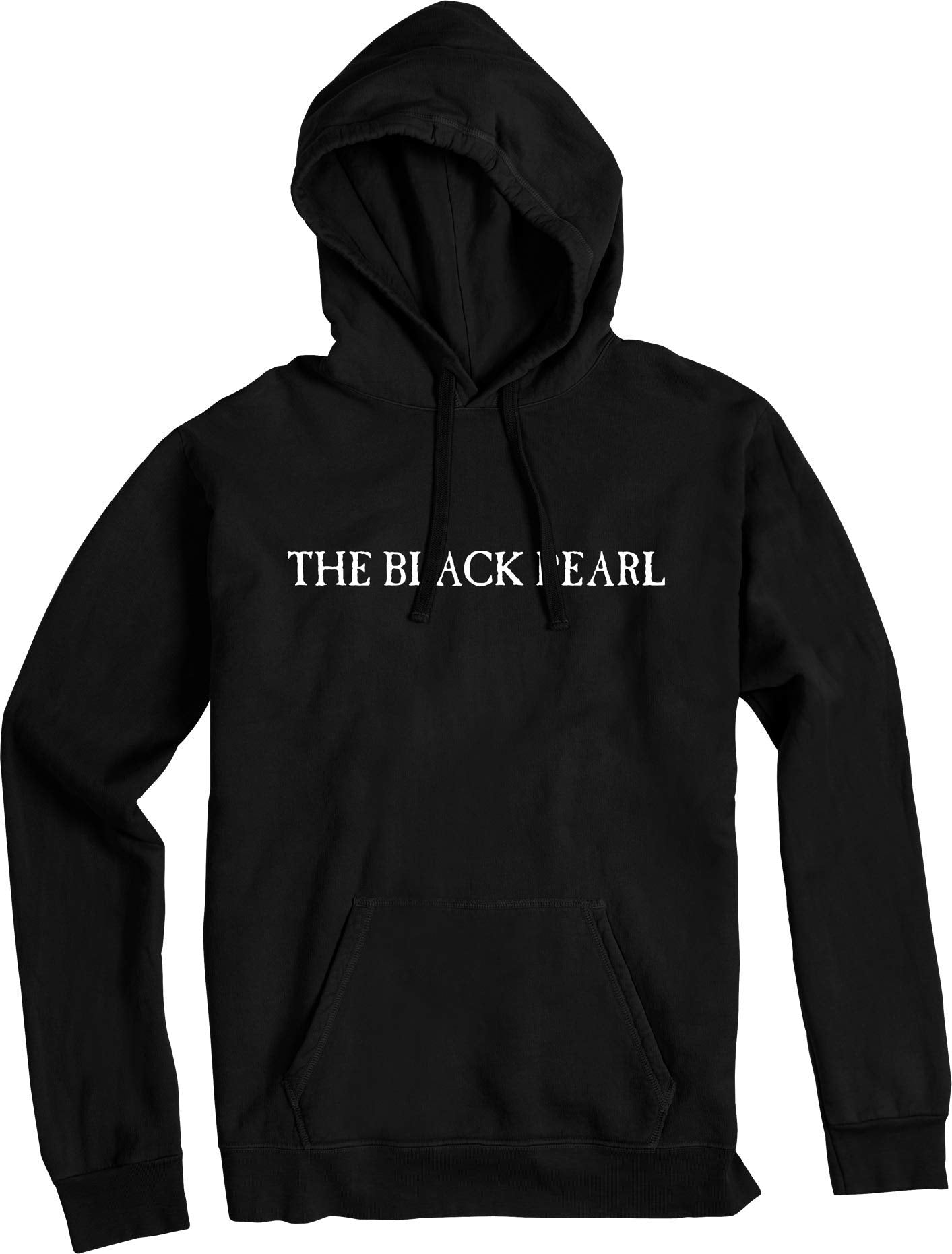 The Black Pearl Hoodie Sweatshirt | 100% Cotton Unisex Pullover with Drawstring Hood | Soft, Warm, Stylish | Tall Ship Logo | Winter Wear