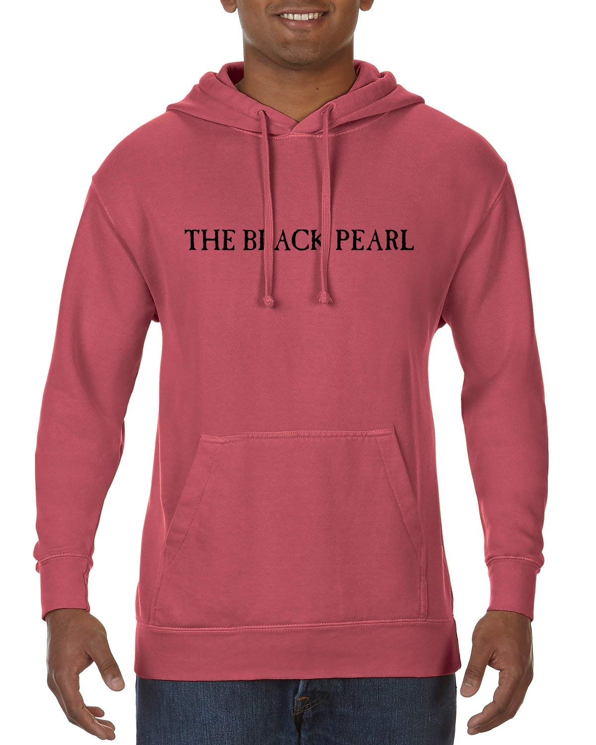 The Black Pearl Hoodie Sweatshirt | 100% Cotton Unisex Pullover with Drawstring Hood | Soft, Warm, Stylish | Tall Ship Logo | Winter Wear