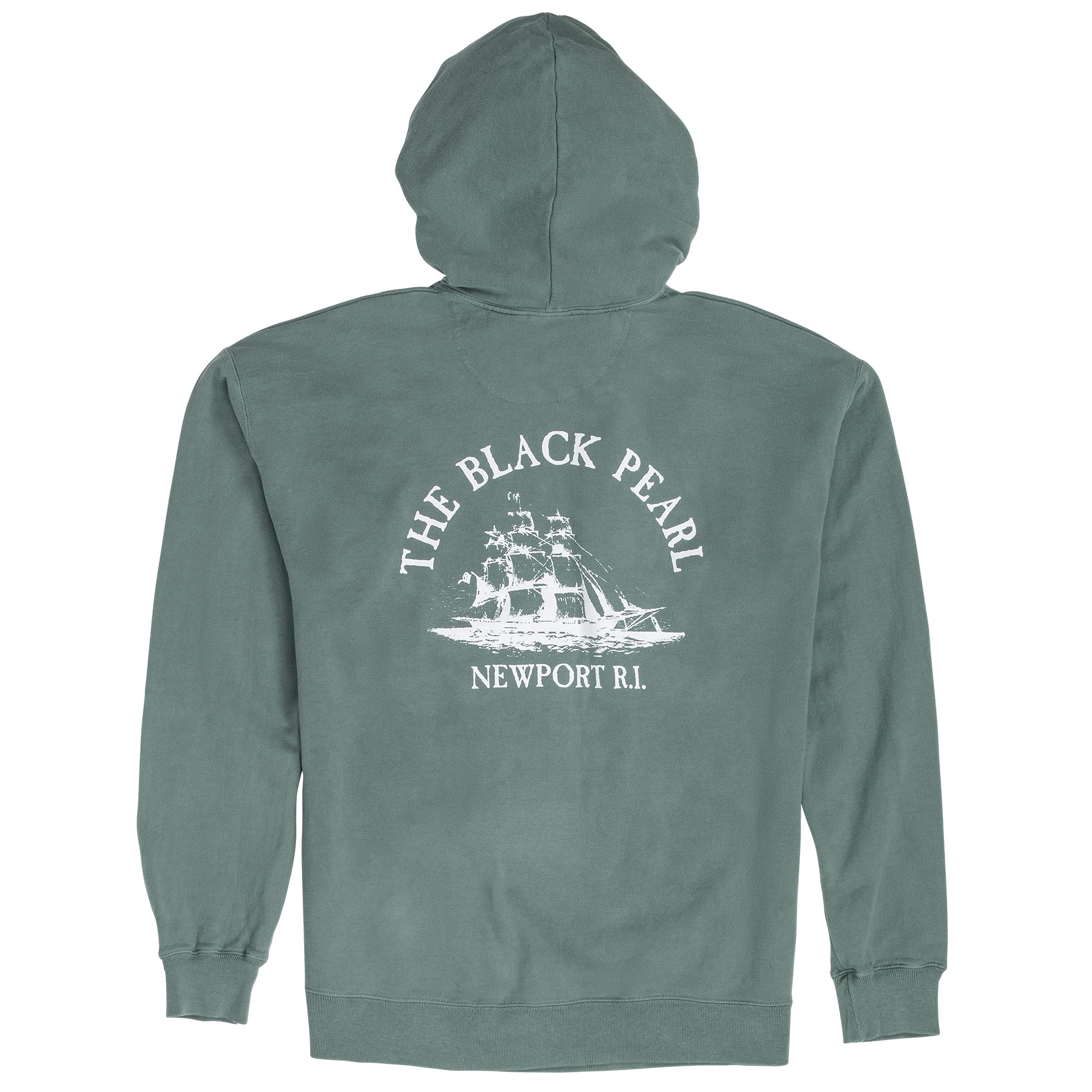 The Black Pearl Hoodie Sweatshirt | 100% Cotton Unisex Pullover with Drawstring Hood | Soft, Warm, Stylish | Tall Ship Logo | Winter Wear