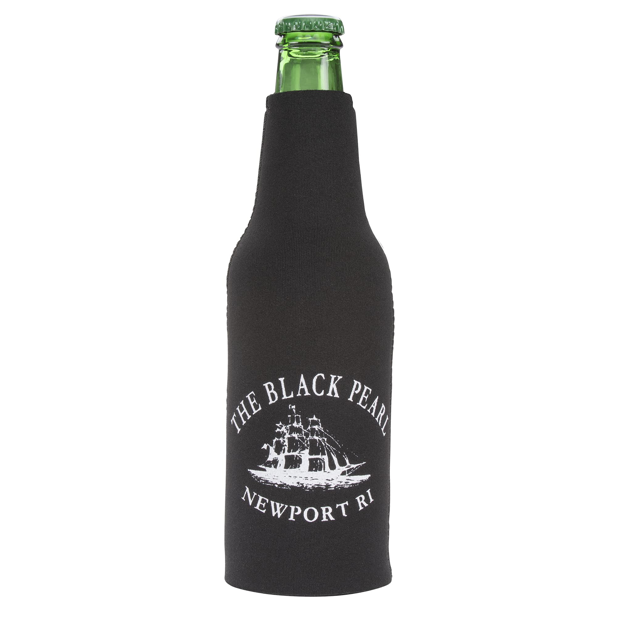 The Black Pearl Neoprene Water Bottle Sleeve – Insulated Cover for 12oz Bottles | Hot & Cold Drink Holder with Ship Logo – Black & Royal Blue