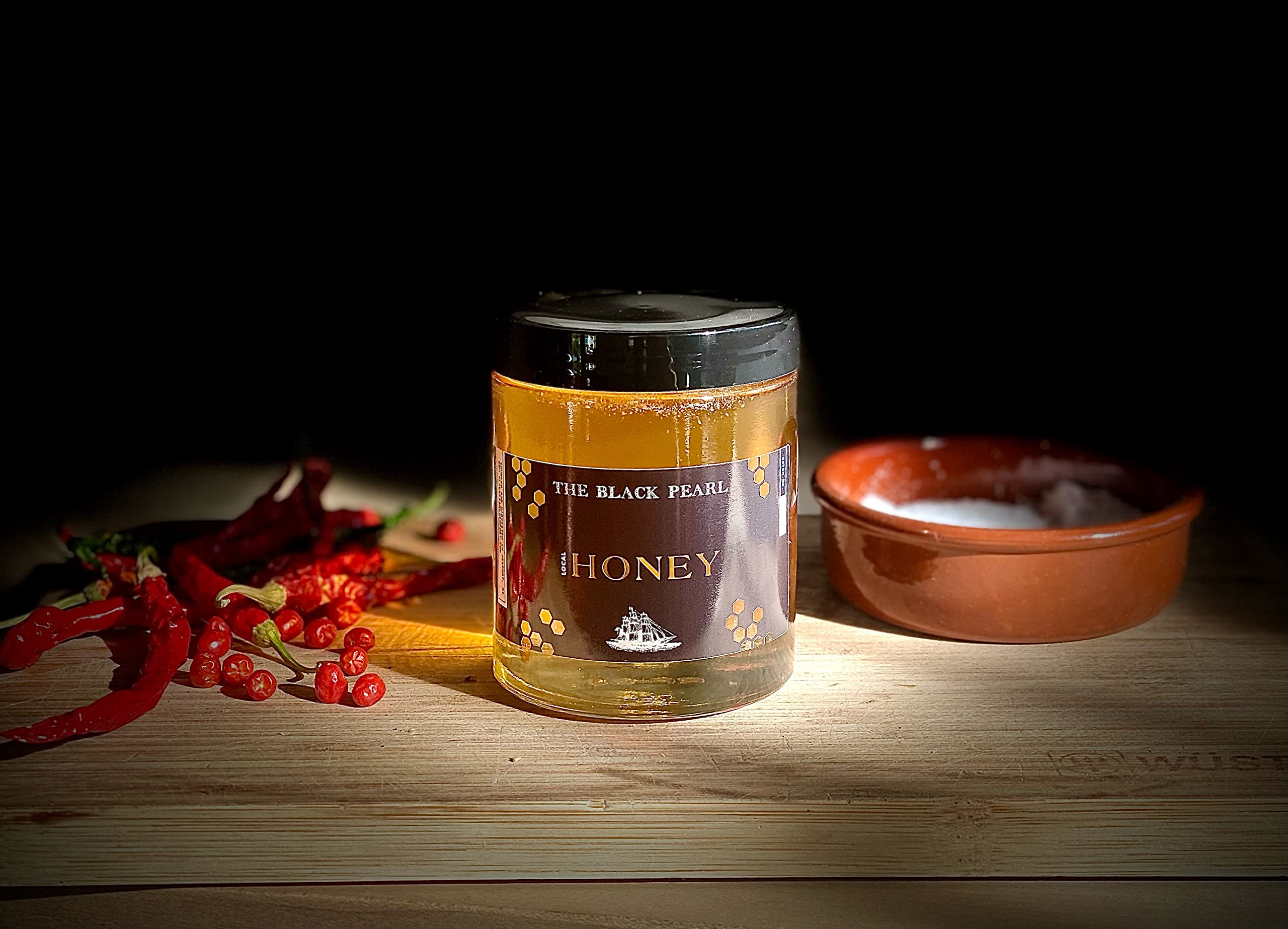 The Black Pearl Raw Local Honey – Pure 6oz Jar of Natural Sweetness from Historic Newport, Rhode Island | Small-Batch