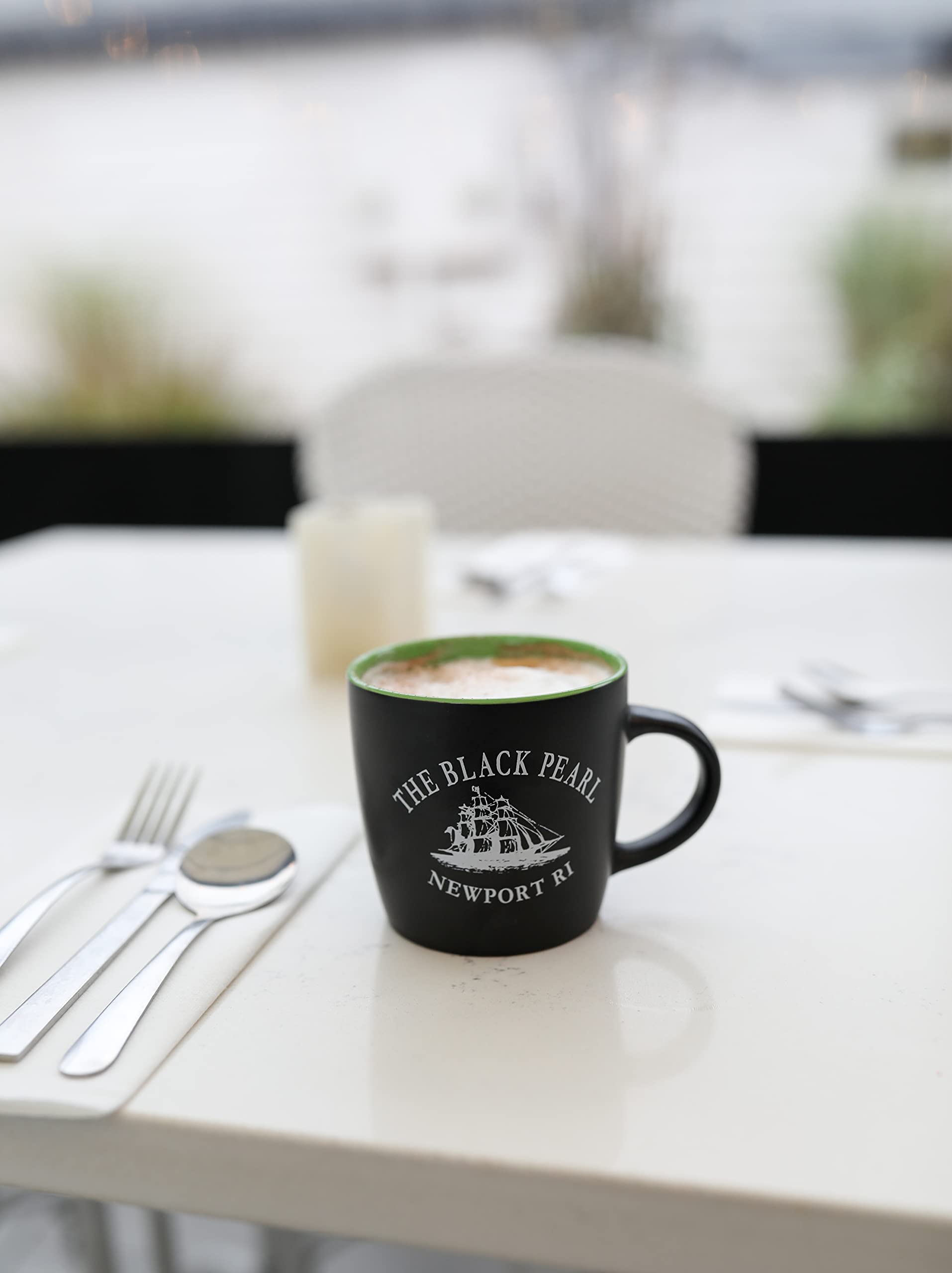 The Black Pearl Coffee Mug with Tall Ship Logo – Large Capacity Tea & Coffee Cup | Modern, Dishwasher-Safe Mug – Available in Two Colors