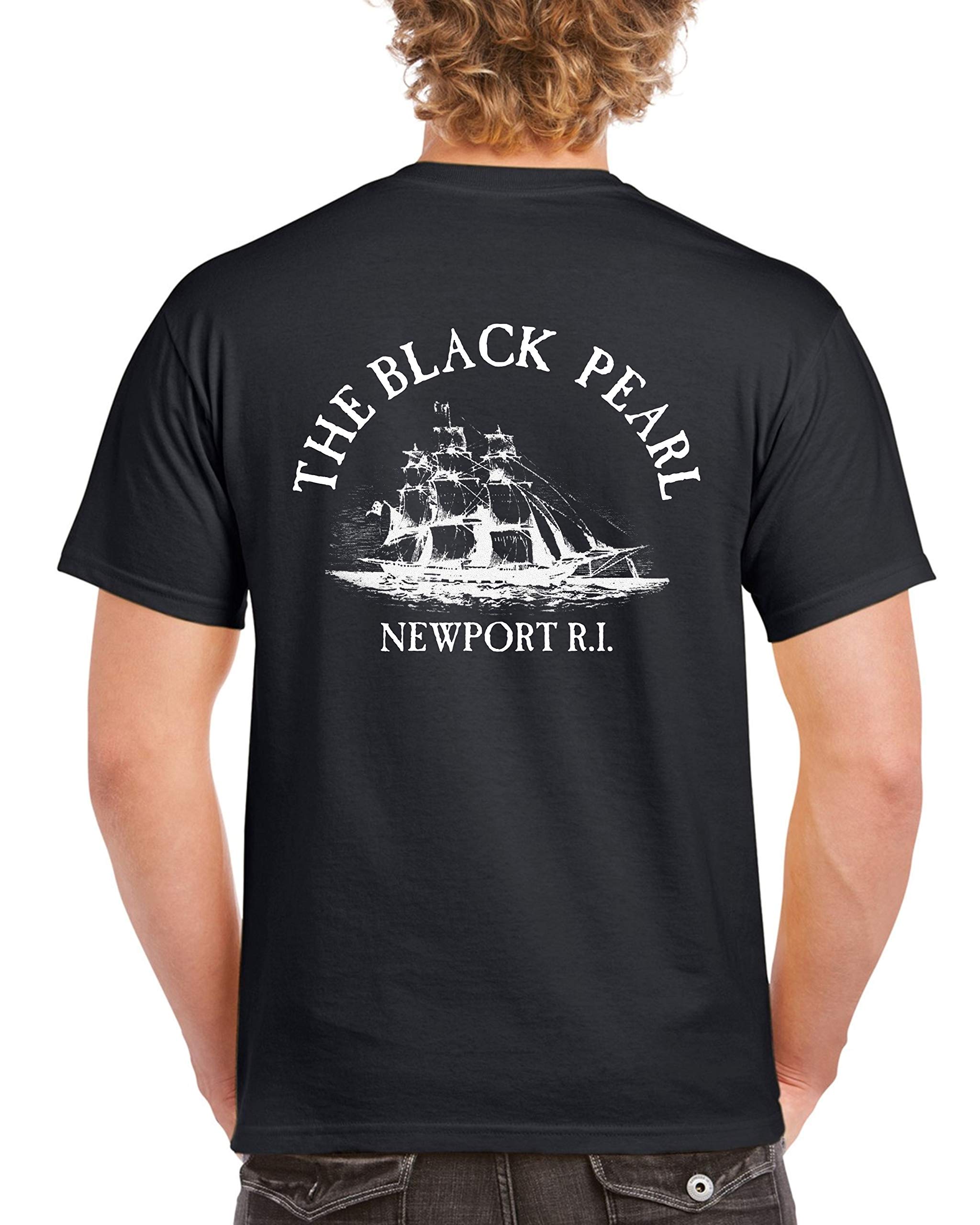 The Black Pearl T-Shirt Newport RI | 100% Cotton Men's & Women's Crew Tee Shirt | Tall Ship Logo Unisex