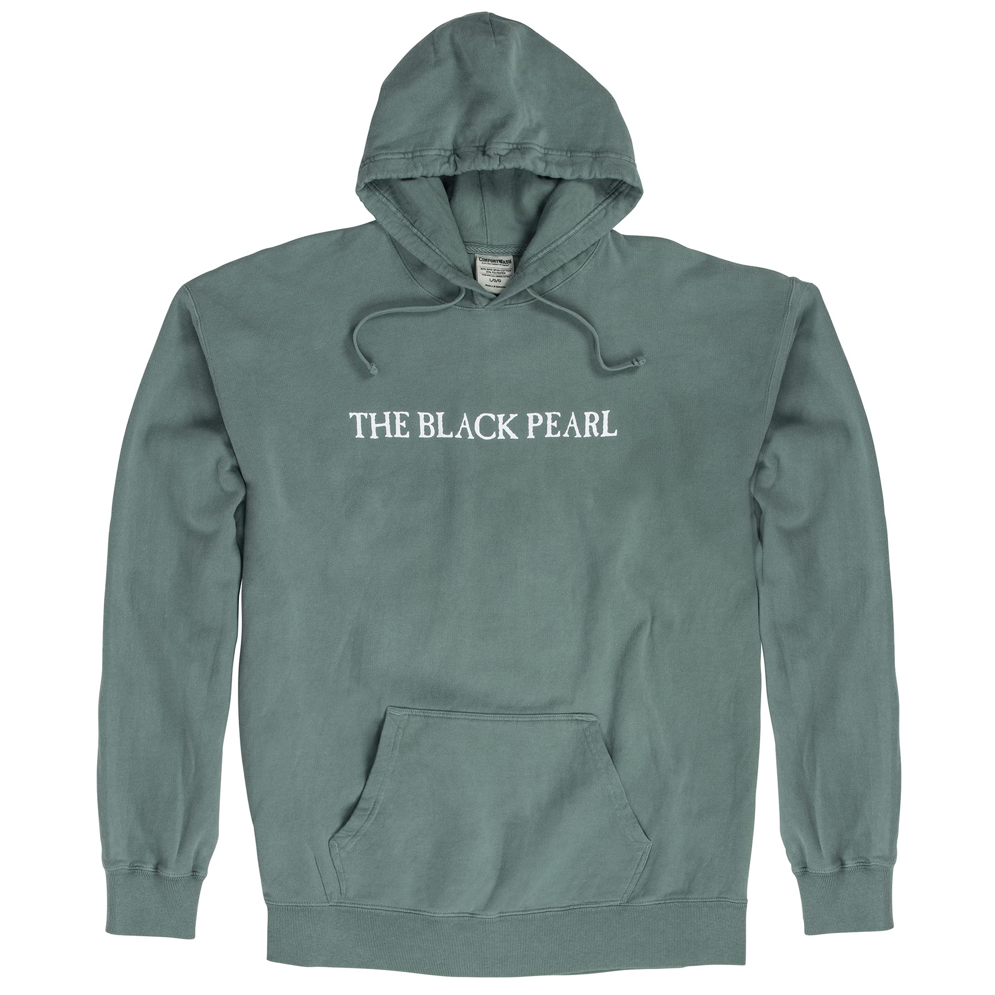 The Black Pearl Hoodie Sweatshirt | 100% Cotton Unisex Pullover with Drawstring Hood | Soft, Warm, Stylish | Tall Ship Logo | Winter Wear