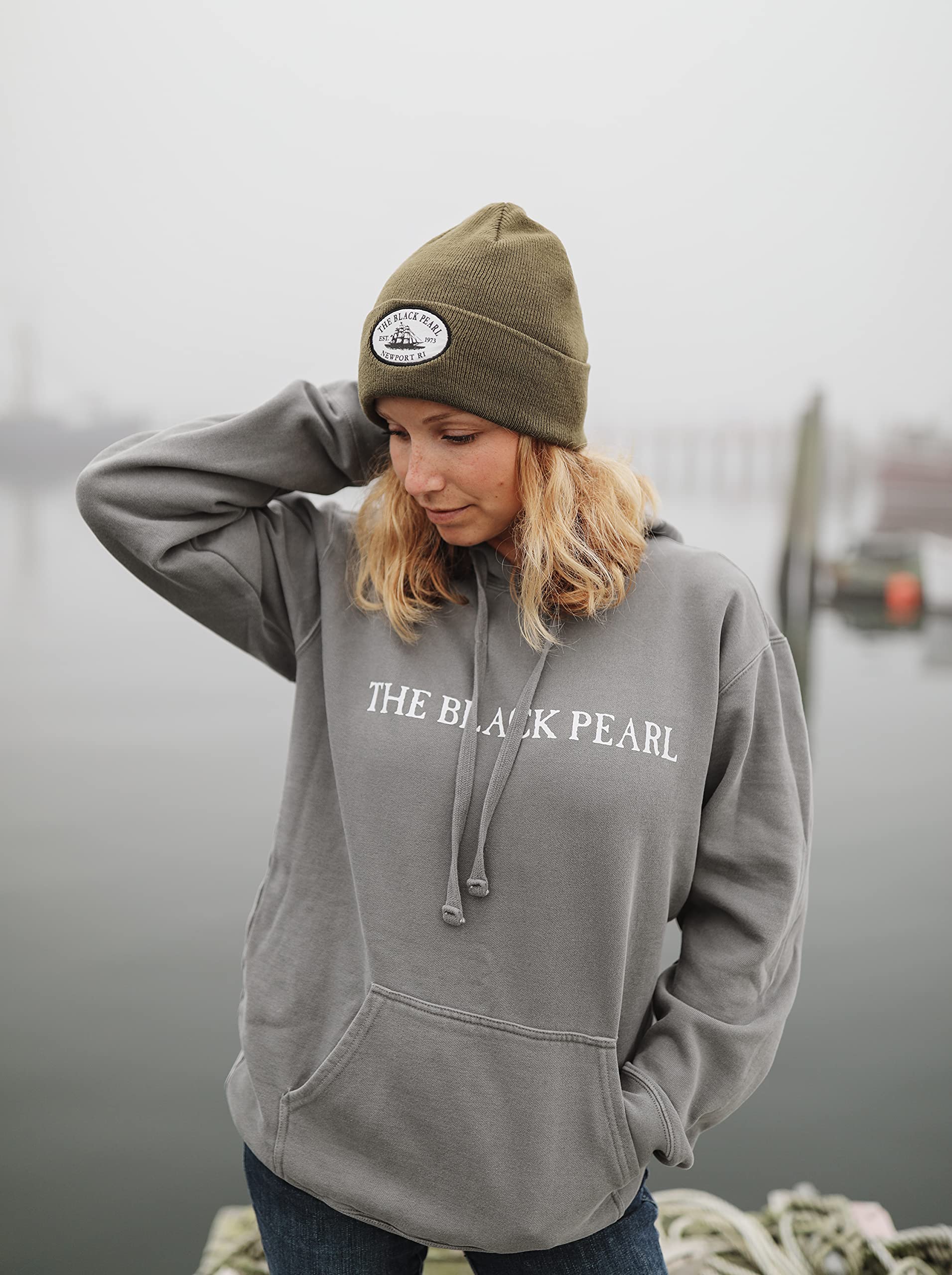 The Black Pearl Beanie Wool Knit Hat with Tall Ship Logo | Warm Winter Unisex Hat, 100% Wool | Stylish, Multi-Color Design