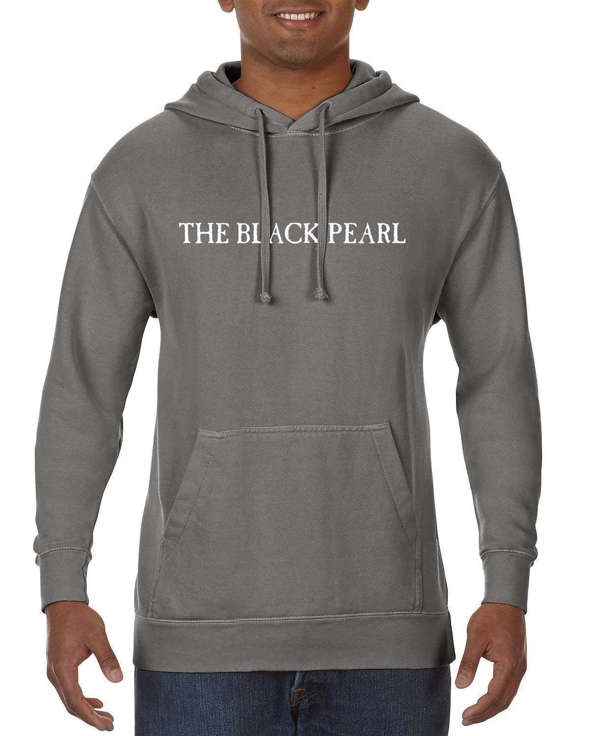 The Black Pearl Hoodie Sweatshirt | 100% Cotton Unisex Pullover with Drawstring Hood | Soft, Warm, Stylish | Tall Ship Logo | Winter Wear