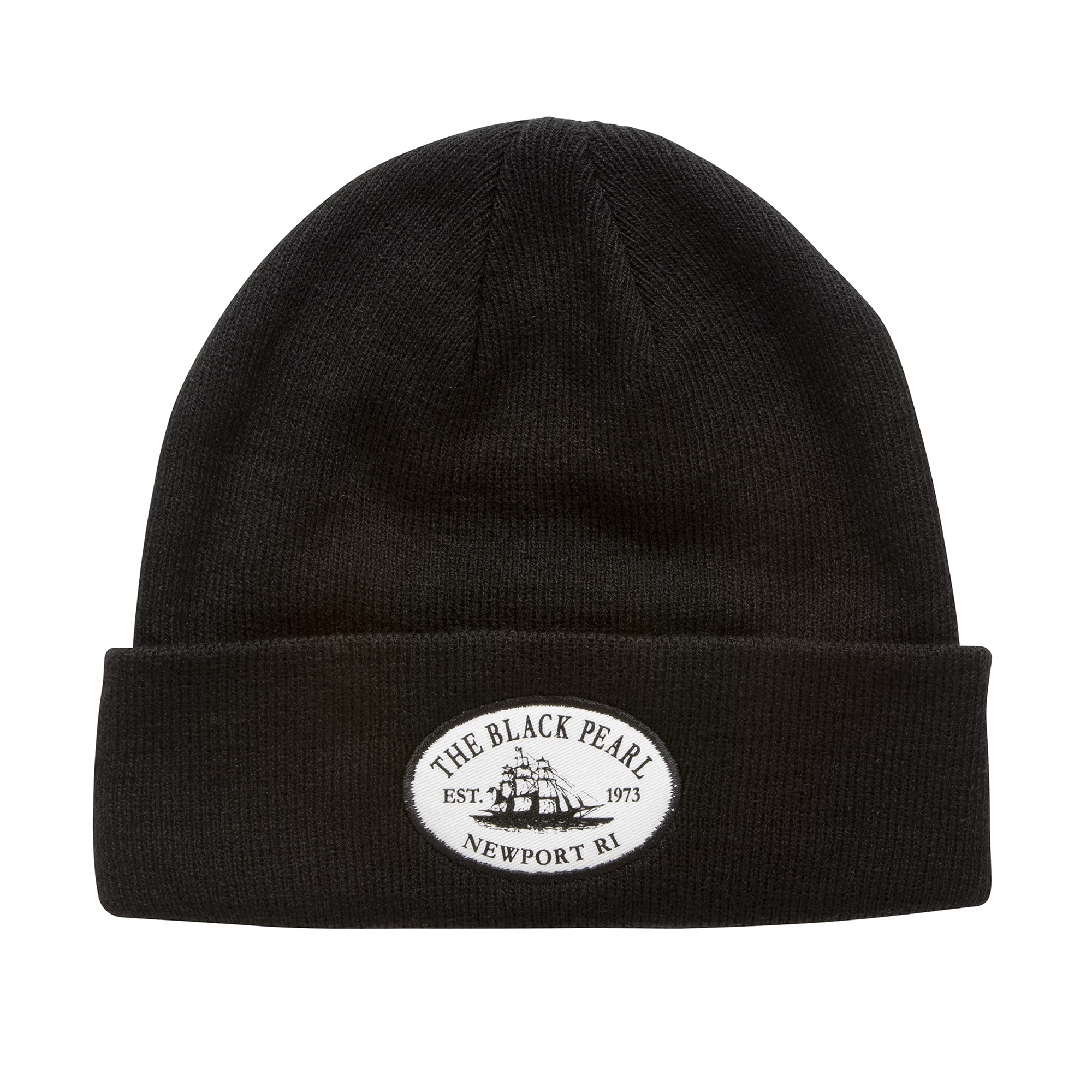 The Black Pearl Beanie Wool Knit Hat with Tall Ship Logo | Warm Winter Unisex Hat, 100% Wool | Stylish, Multi-Color Design