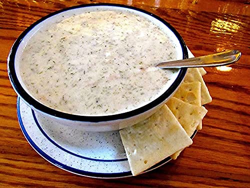 The Black Pearl New England Clam Chowder | Authentic Condensed Soup Recipe from Newport Rhode Island | 15oz Cans (Pack of 12) | Gourmet Seafood Soup with Natural Ingredients