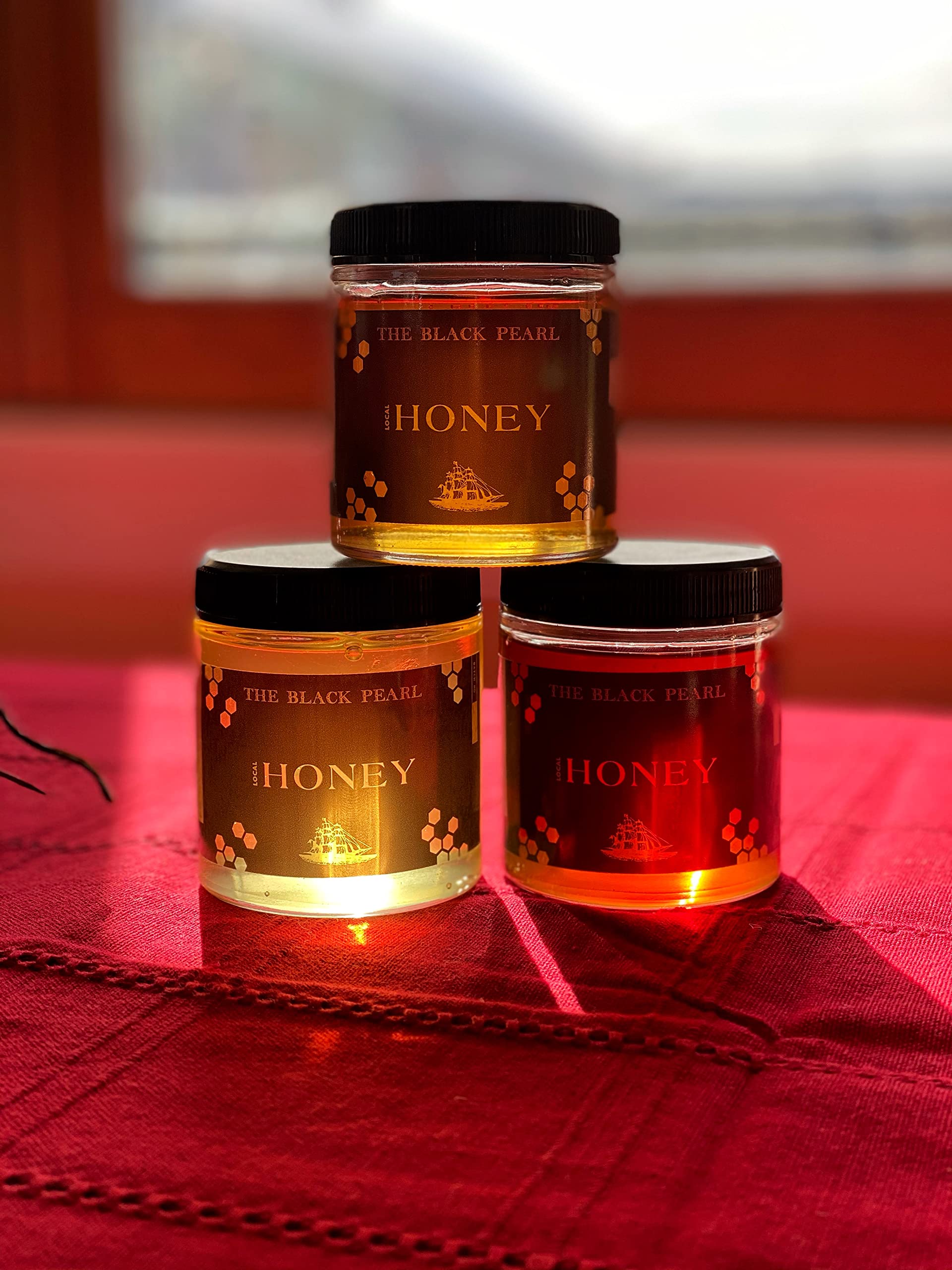 The Black Pearl Raw Local Honey – Pure 6oz Jar of Natural Sweetness from Historic Newport, Rhode Island | Small-Batch
