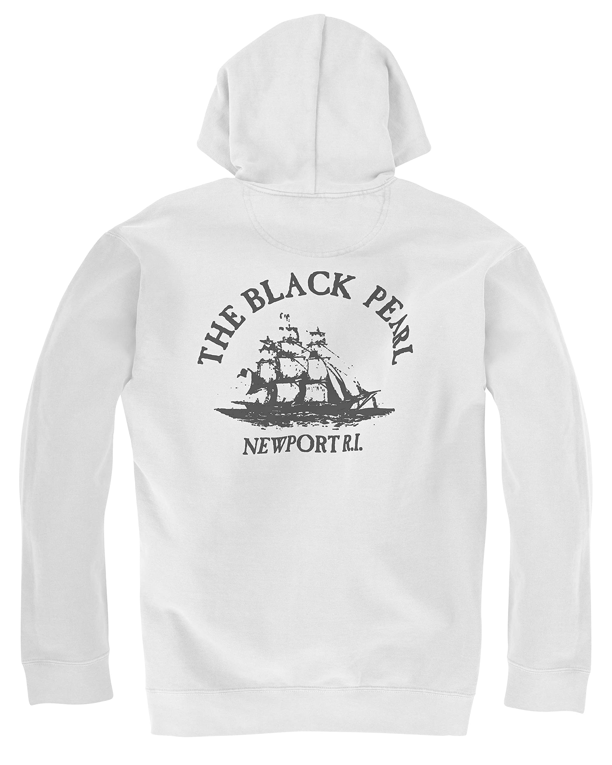 The Black Pearl Hooded Sweatshirt – 100% Cotton White Pullover Hoodie for Men & Women | Soft, Warm, Unisex Fit with Drawstring Hood (S-XXL)