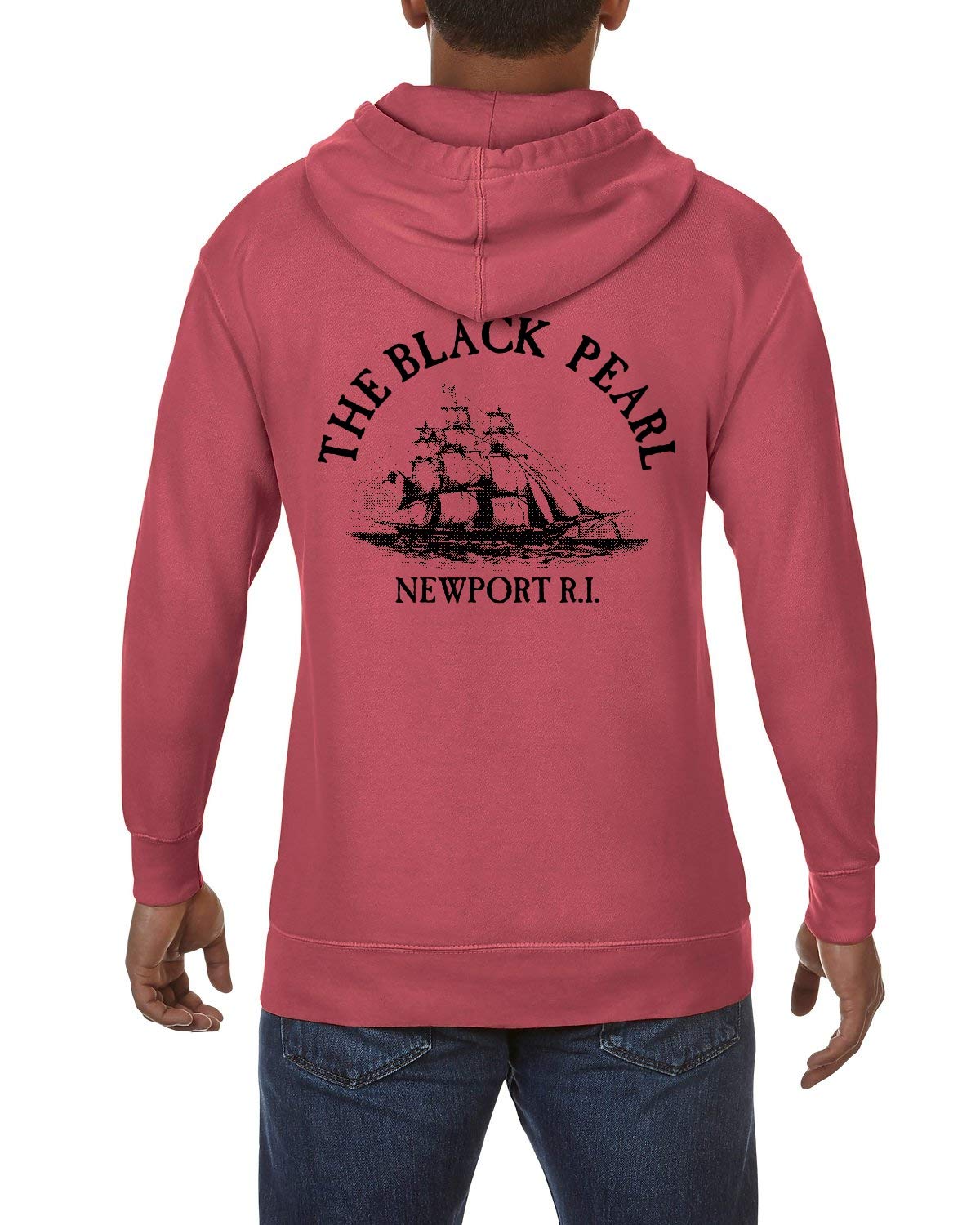 The Black Pearl Hoodie Sweatshirt | 100% Cotton Unisex Pullover with Drawstring Hood | Soft, Warm, Stylish | Tall Ship Logo | Winter Wear