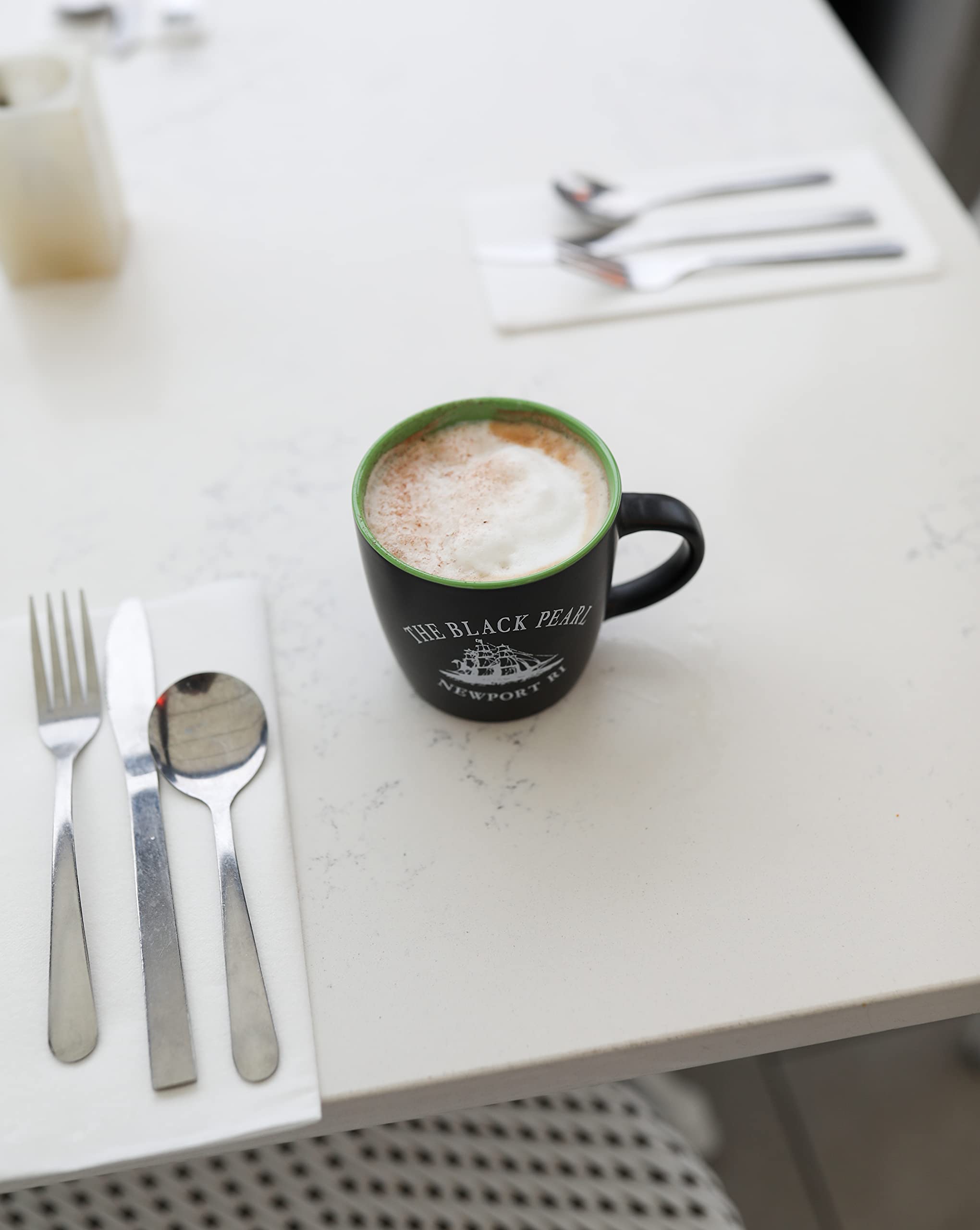 The Black Pearl Coffee Mug with Tall Ship Logo – Large Capacity Tea & Coffee Cup | Modern, Dishwasher-Safe Mug – Available in Two Colors