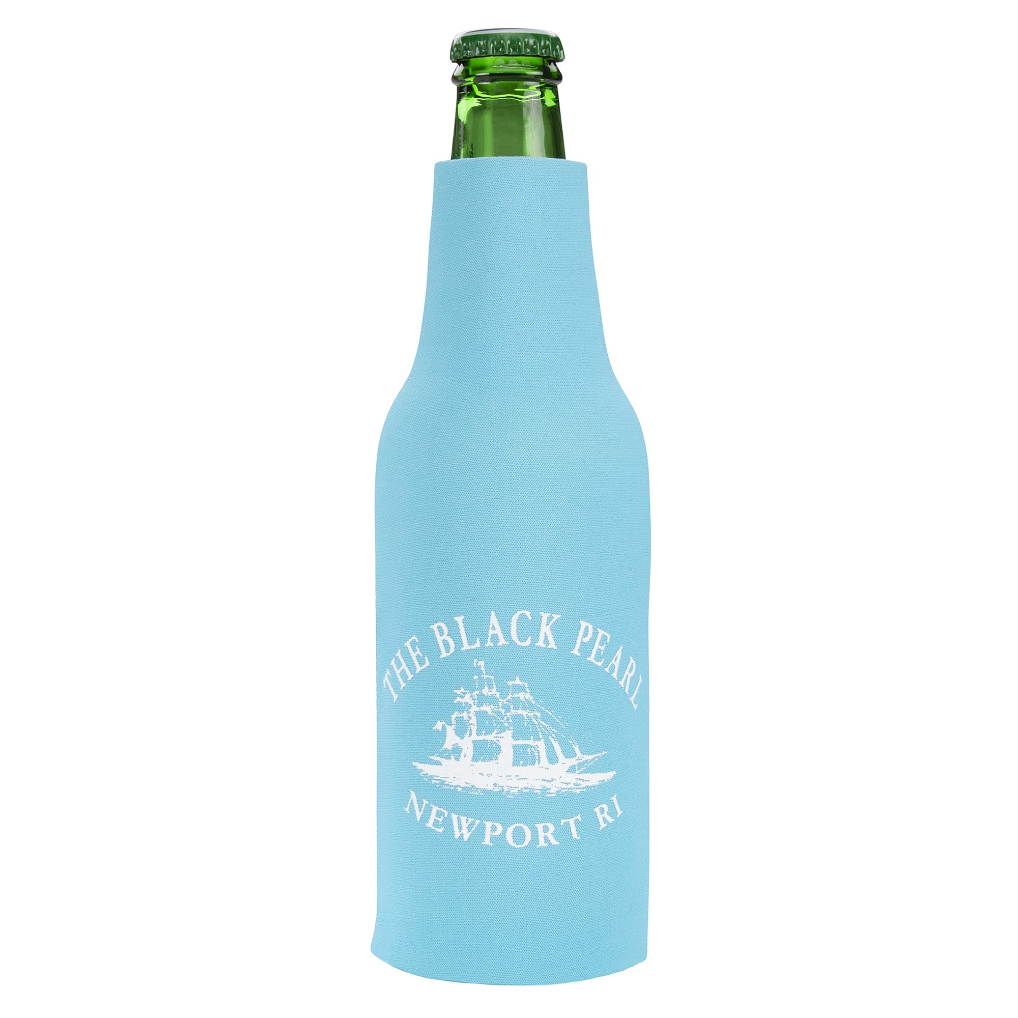 The Black Pearl Neoprene Water Bottle Sleeve – Insulated Cover for 12oz Bottles | Hot & Cold Drink Holder with Ship Logo – Black & Royal Blue