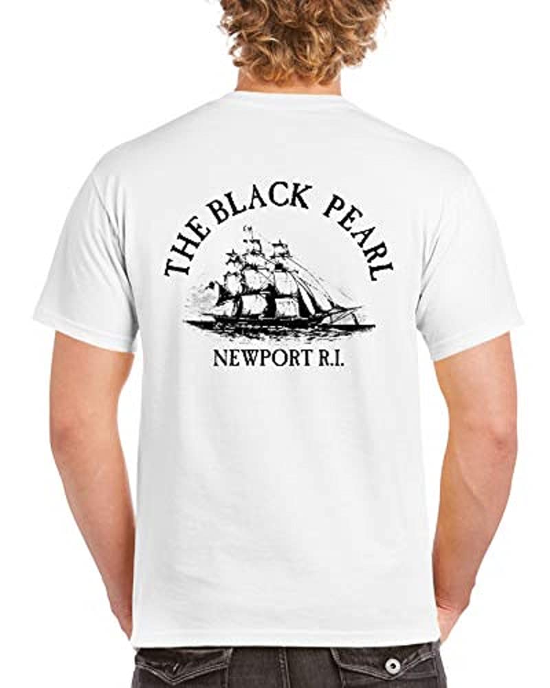 The Black Pearl T-Shirt Newport RI | 100% Cotton Men's & Women's Crew Tee Shirt | Tall Ship Logo Unisex