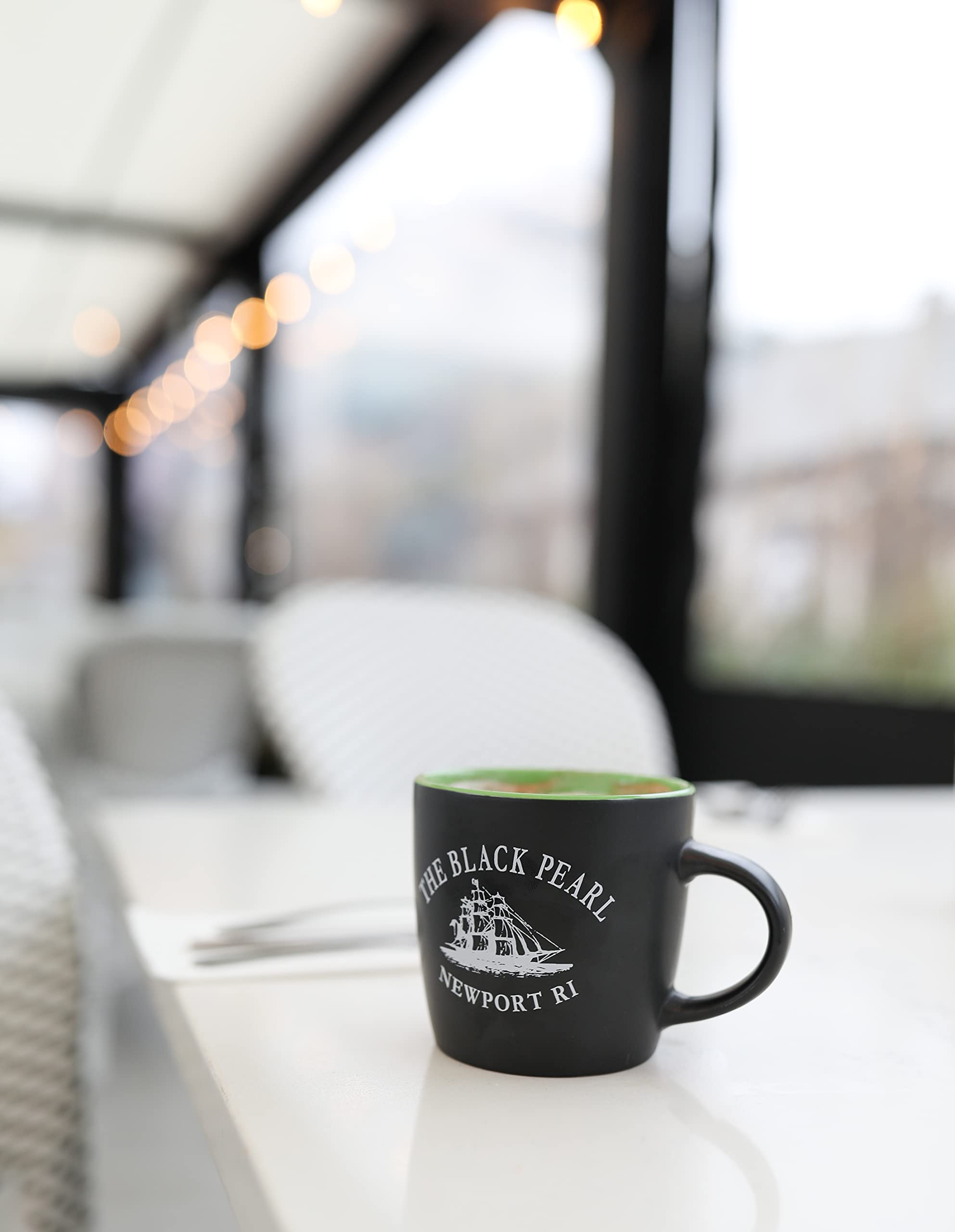 The Black Pearl Coffee Mug with Tall Ship Logo – Large Capacity Tea & Coffee Cup | Modern, Dishwasher-Safe Mug – Available in Two Colors