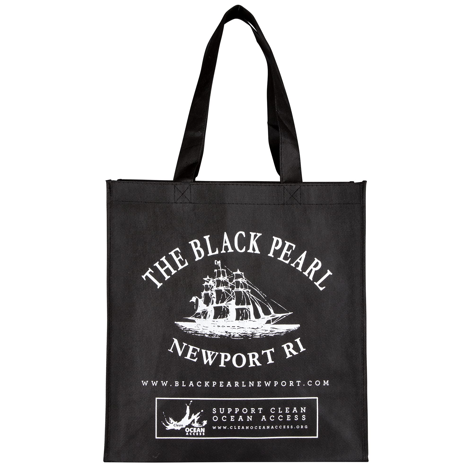 The Black Pearl Reusable Tote Bag | Handbag for Travel | Shopping, Beach, Gym, and Everyday Use | Durable & Lightweight Black Tote
