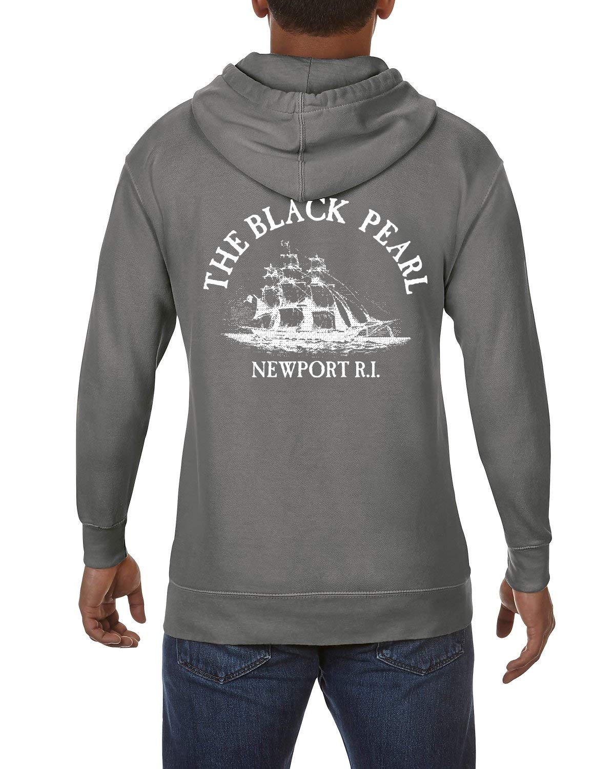 The Black Pearl Hoodie Sweatshirt | 100% Cotton Unisex Pullover with Drawstring Hood | Soft, Warm, Stylish | Tall Ship Logo | Winter Wear