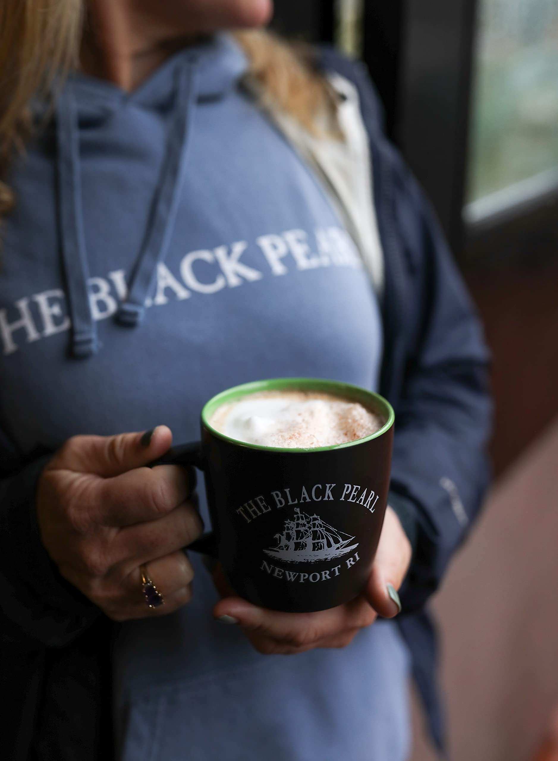 The Black Pearl Coffee Mug with Tall Ship Logo – Large Capacity Tea & Coffee Cup | Modern, Dishwasher-Safe Mug – Available in Two Colors