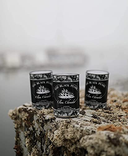 The Black Pearl Clam Chowder – New England Famous Condensed Soup, 15oz Cans | Made with All-Natural Ingredients in Newport Rhode Island (Pack of 6)