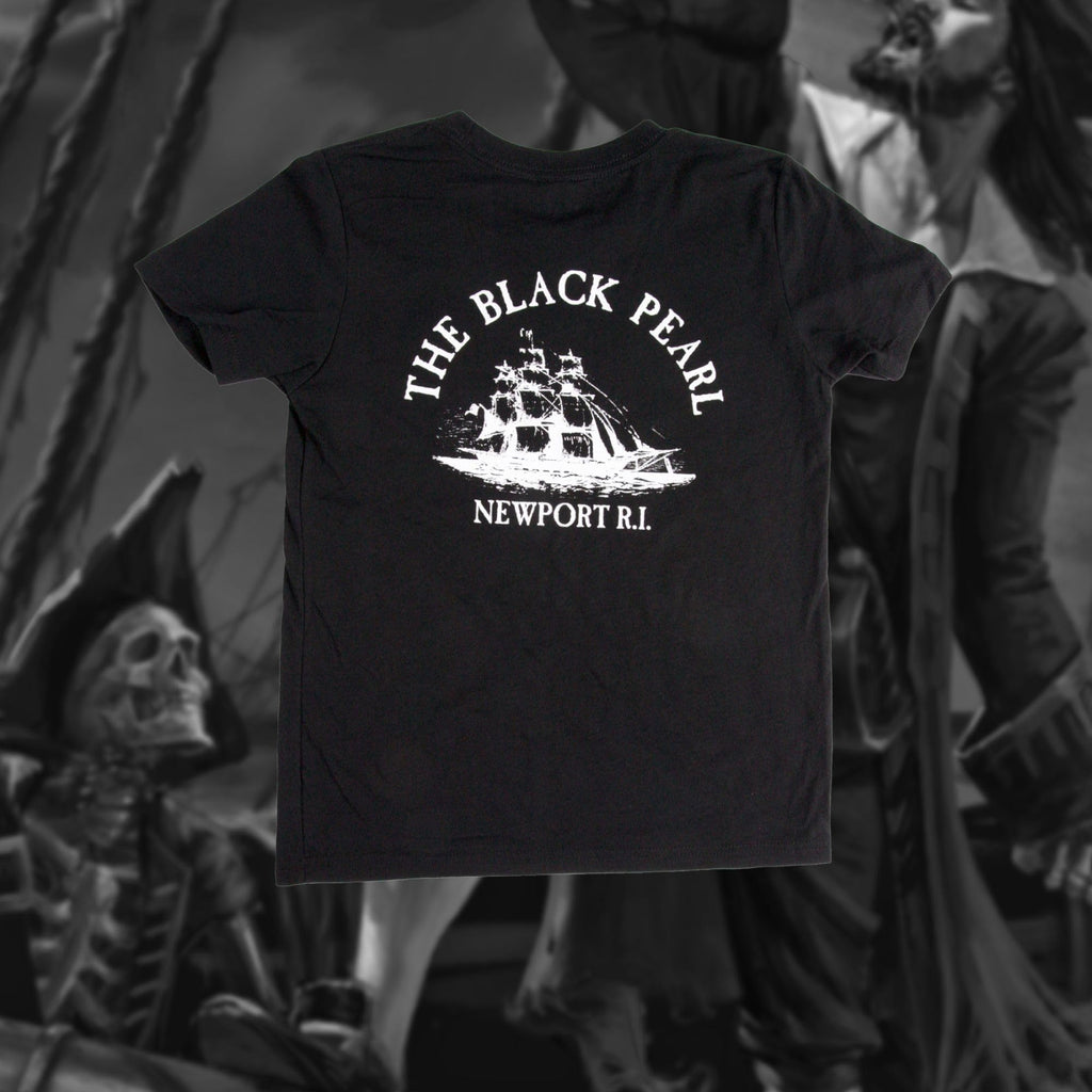The Black Pearl T-Shirt Newport RI | 100% Cotton Men's & Women's Crew Tee Shirt | Tall Ship Logo Unisex