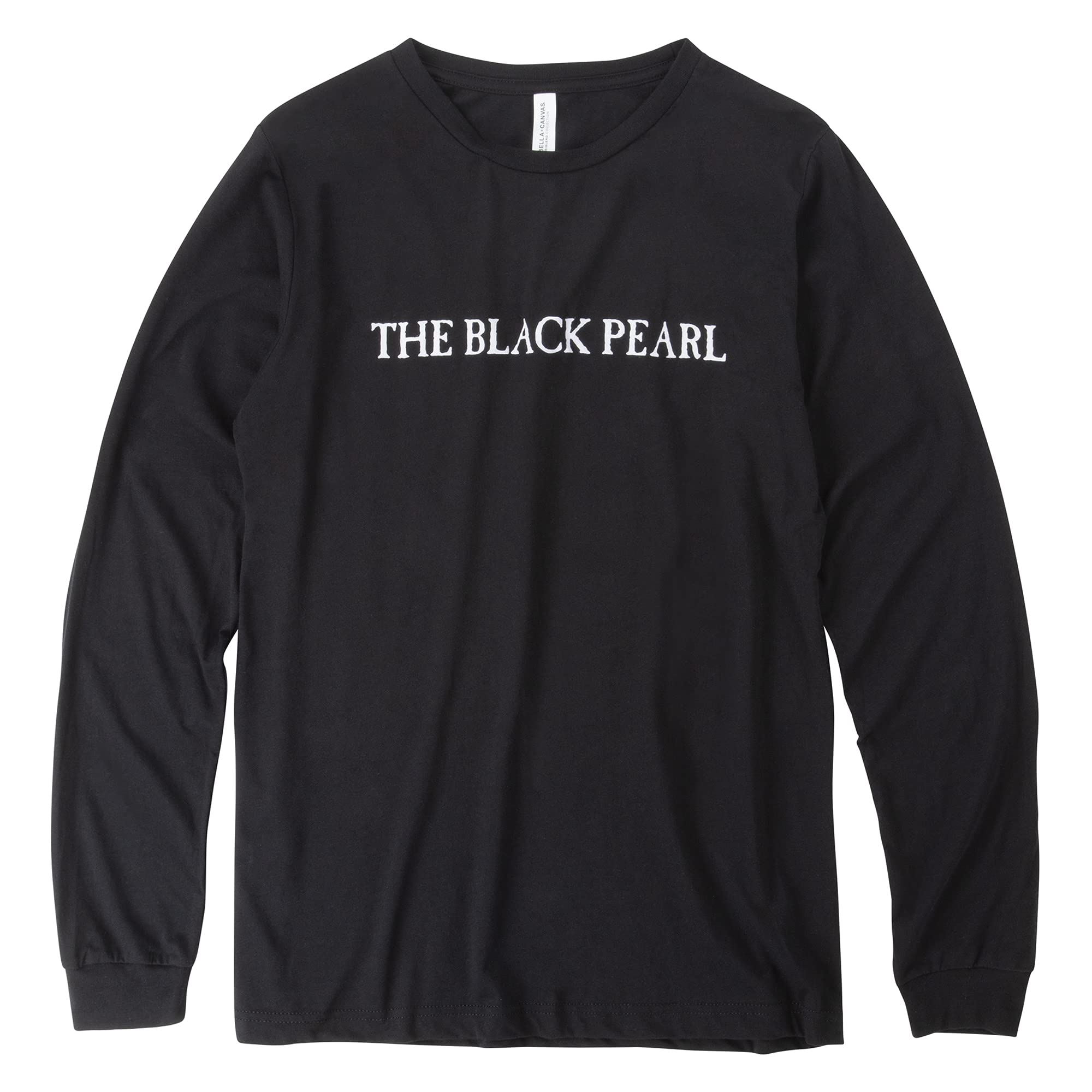 The Black Pearl Long Sleeve Tall Ship Logo 100% Cotton Unisex T-Shirt