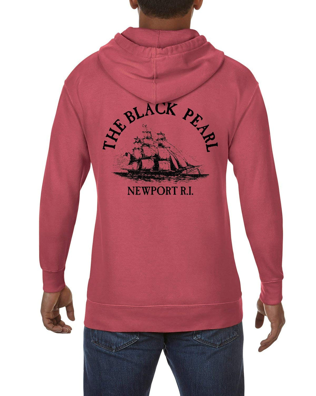 The Black Pearl Hoodie Sweatshirt | 100% Cotton Unisex Pullover with Drawstring Hood | Soft, Warm, Stylish | Tall Ship Logo | Winter Wear