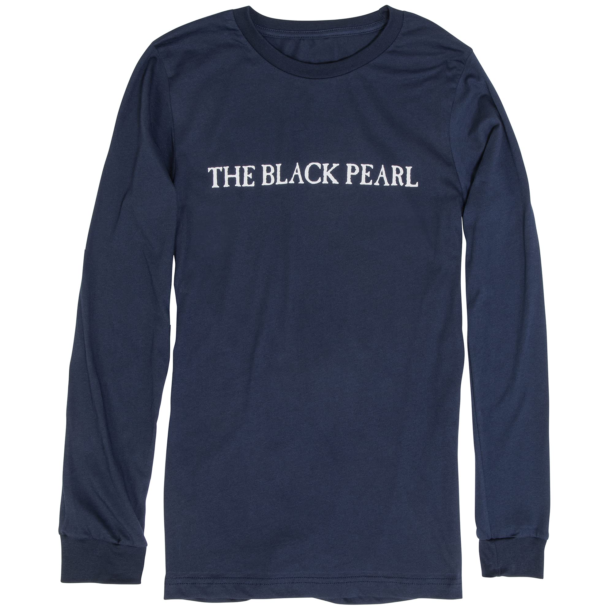 The Black Pearl Long Sleeve Tall Ship Logo 100% Cotton Unisex T-Shirt