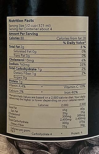 The Black Pearl Clam Chowder – New England Famous Condensed Soup, 15oz Cans | Made with All-Natural Ingredients in Newport Rhode Island (Pack of 6)