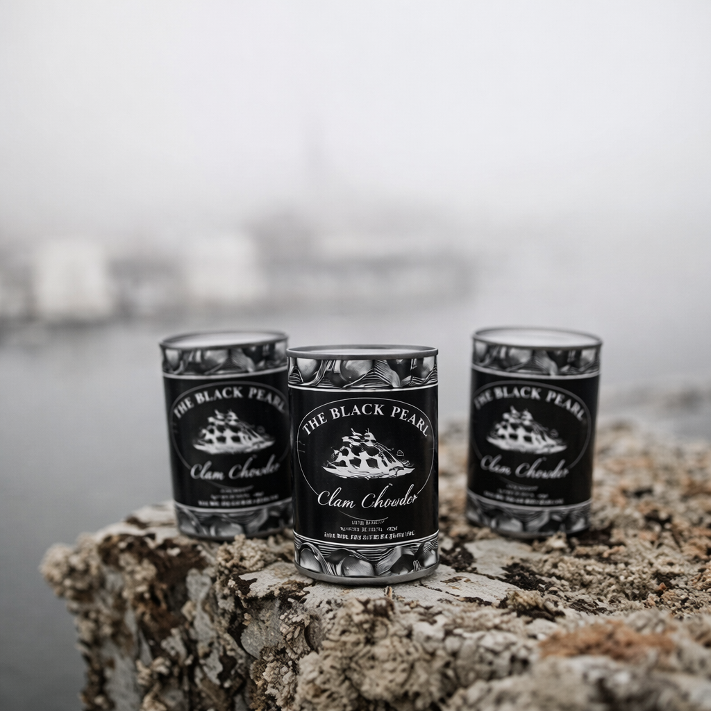 The Black Pearl New England Clam Chowder | Authentic Condensed Soup Recipe from Newport Rhode Island | 15oz Cans (Pack of 12)