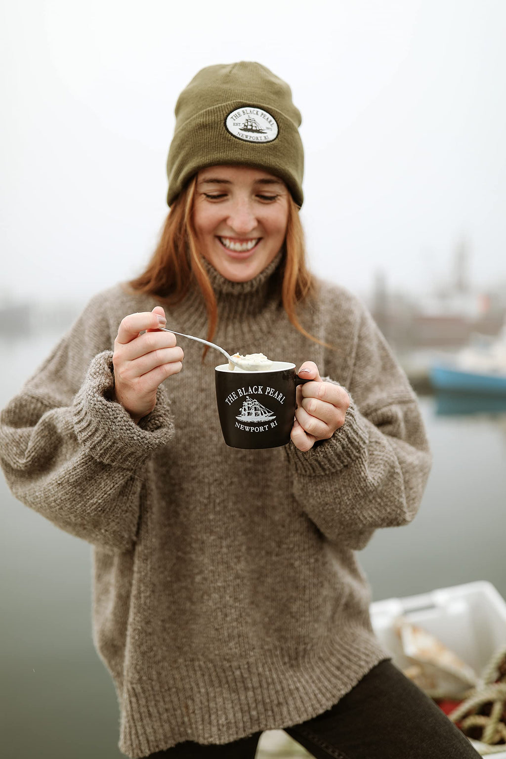The Black Pearl Coffee Mug with Tall Ship Logo – Large Capacity Tea & Coffee Cup | Modern, Dishwasher-Safe Mug – Available in Two Colors