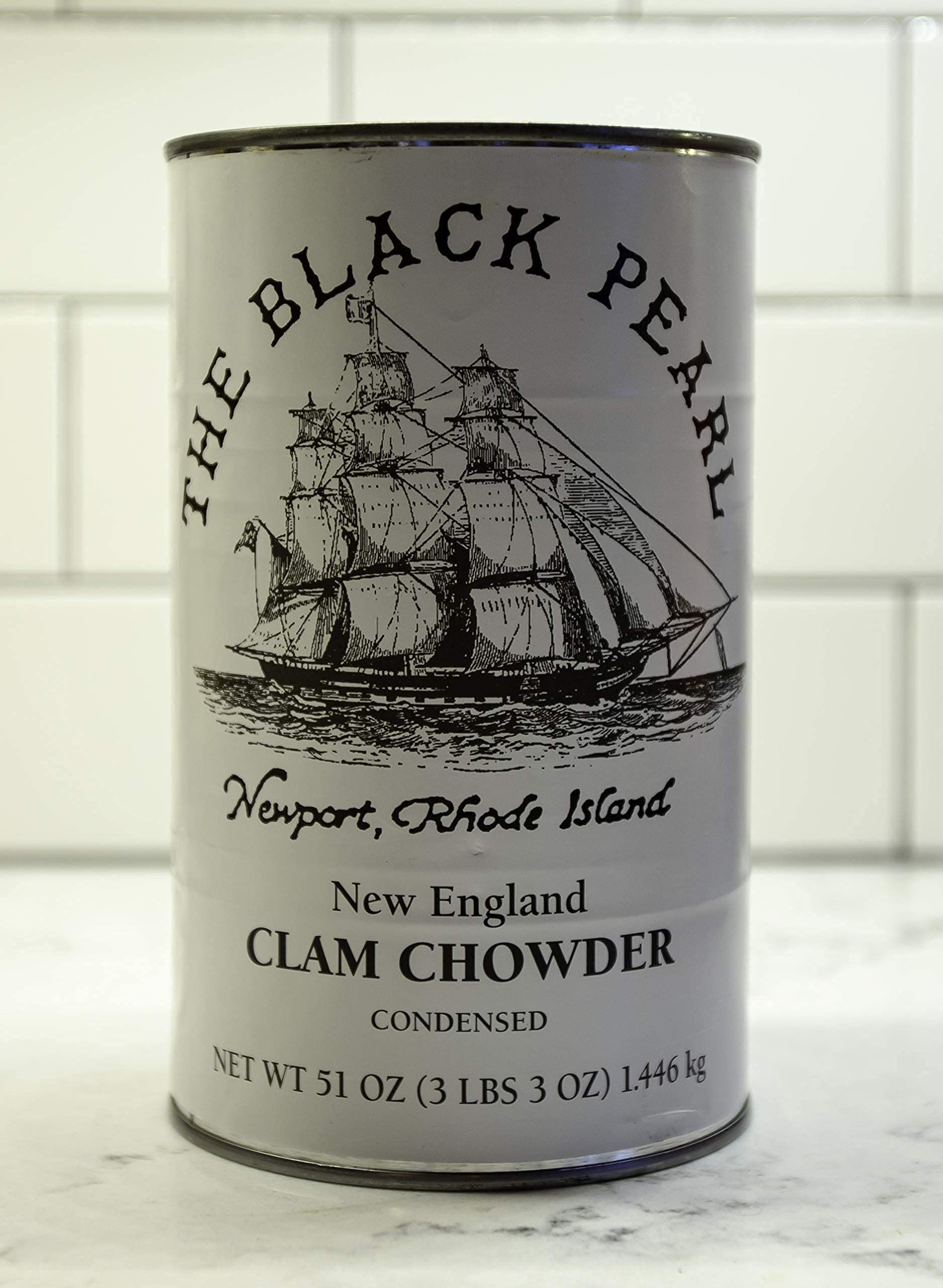 The Black Pearl Clam Chowder – Famous New England Condensed Soup, 51 oz (6 Pack) - Authentic Newport, Rhode Island Recipe