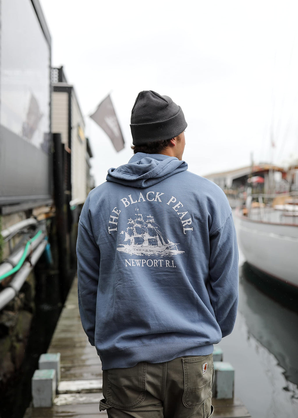 The Black Pearl Beanie Wool Knit Hat with Tall Ship Logo | Warm Winter Unisex Hat, 100% Wool | Stylish, Multi-Color Design