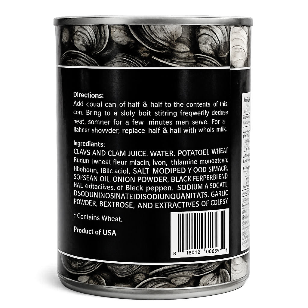The Black Pearl Clam Chowder – New England Famous Condensed Soup, 51 oz Cans | All Natural Ingredients | Same Recipe Served at The Black Pearl Restaurant (Pack of 3)