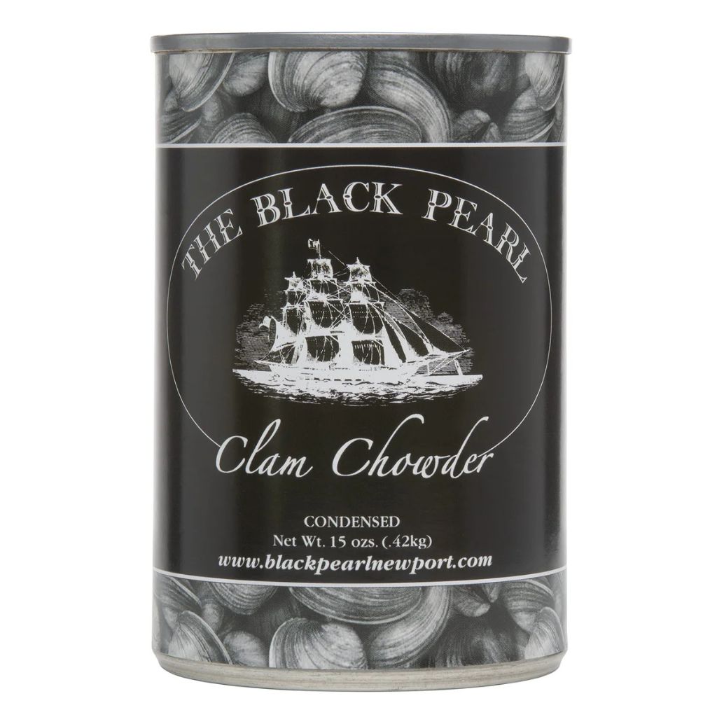 The Black Pearl New England Clam Chowder | Authentic Condensed Soup Recipe from Newport Rhode Island | 15oz Cans (Pack of 12)