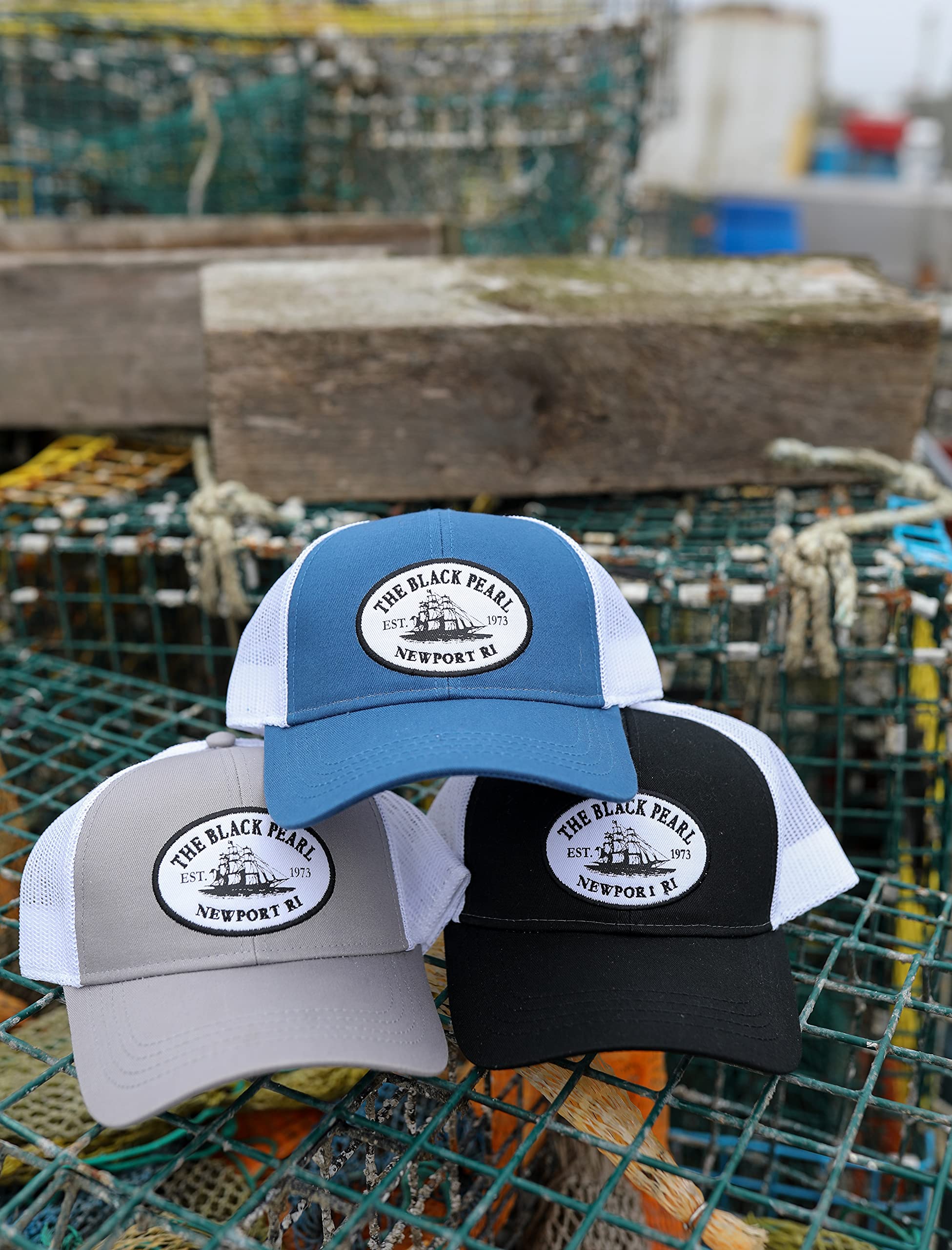 The Black Pearl Adjustable Unisex Cap | Tall Ship Logo Polyester Cotton Cap, Breathable, Stylish, Multi-Color Design