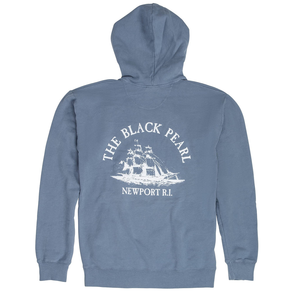 The Black Pearl Hoodie Sweatshirt | 100% Cotton Unisex Pullover with Drawstring Hood | Soft, Warm, Stylish | Tall Ship Logo | Winter Wear
