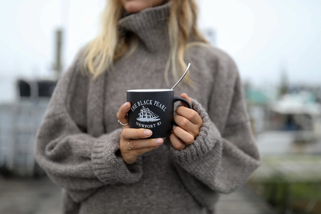 The Black Pearl Coffee Mug with Tall Ship Logo – Large Capacity Tea & Coffee Cup | Modern, Dishwasher-Safe Mug – Available in Two Colors