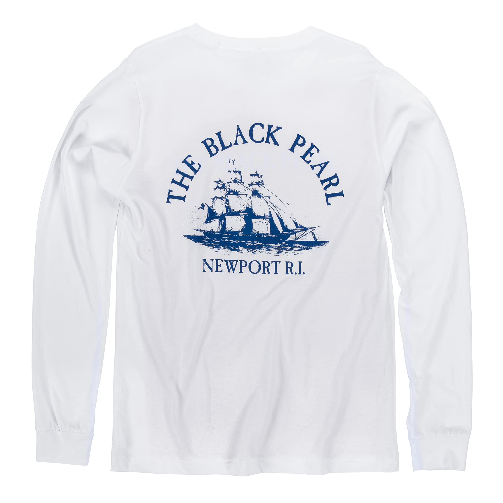 The Black Pearl Long Sleeve Tall Ship Logo 100% Cotton Unisex T-Shirt - Breathable & Stylish | Perfect for Men & Women, Outdoor & Casual Wear