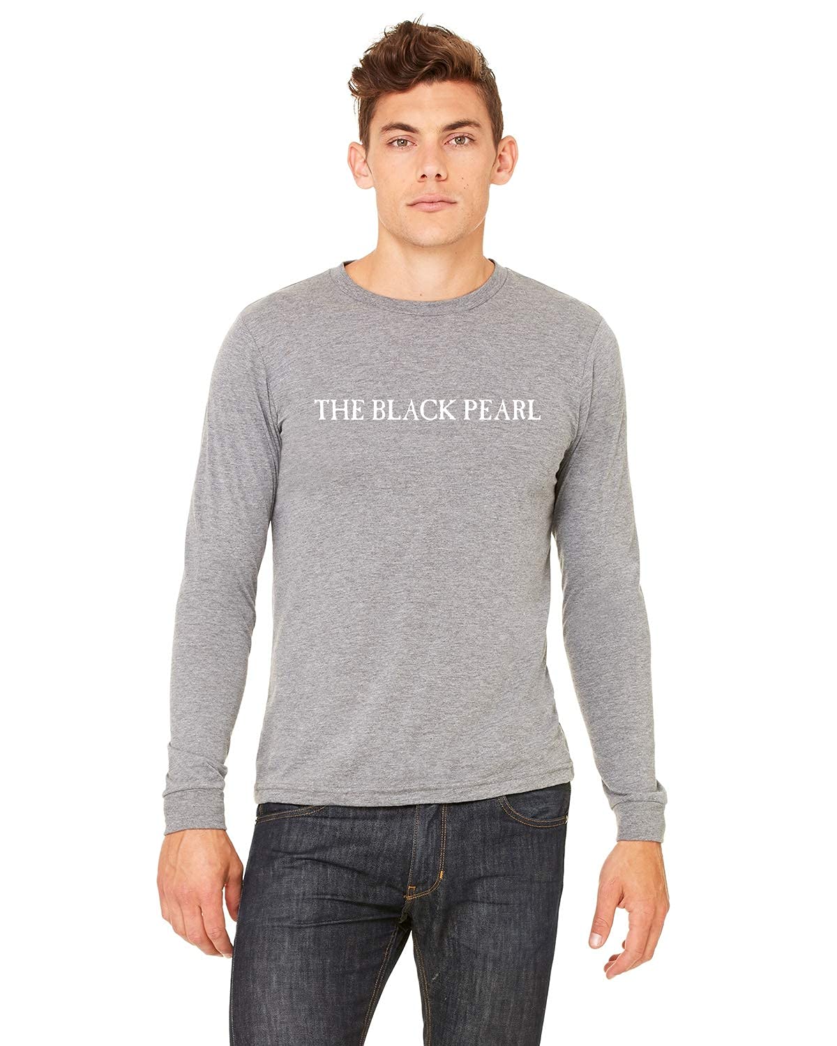 The Black Pearl Long Sleeve Tall Ship Logo 100% Cotton Unisex T-Shirt - Breathable & Stylish | Perfect for Men & Women, Outdoor & Casual Wear
