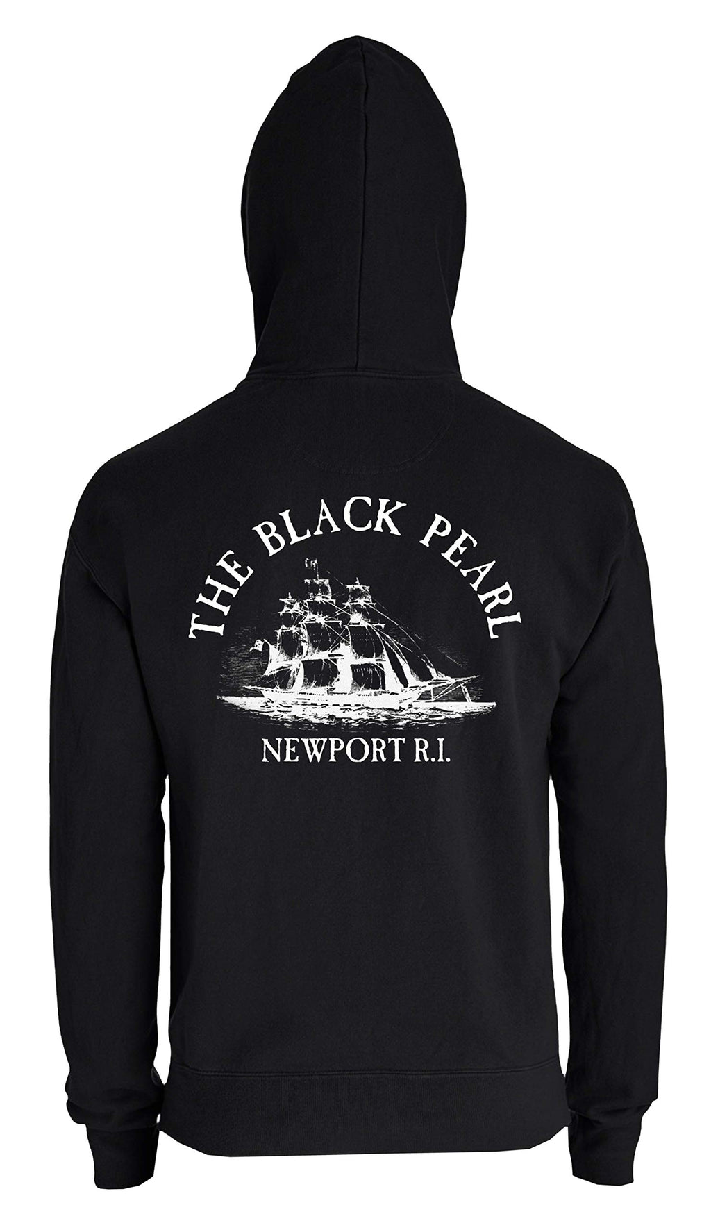 The Black Pearl Hoodie Sweatshirt | 100% Cotton Unisex Pullover with Drawstring Hood | Soft, Warm, Stylish | Tall Ship Logo | Winter Wear