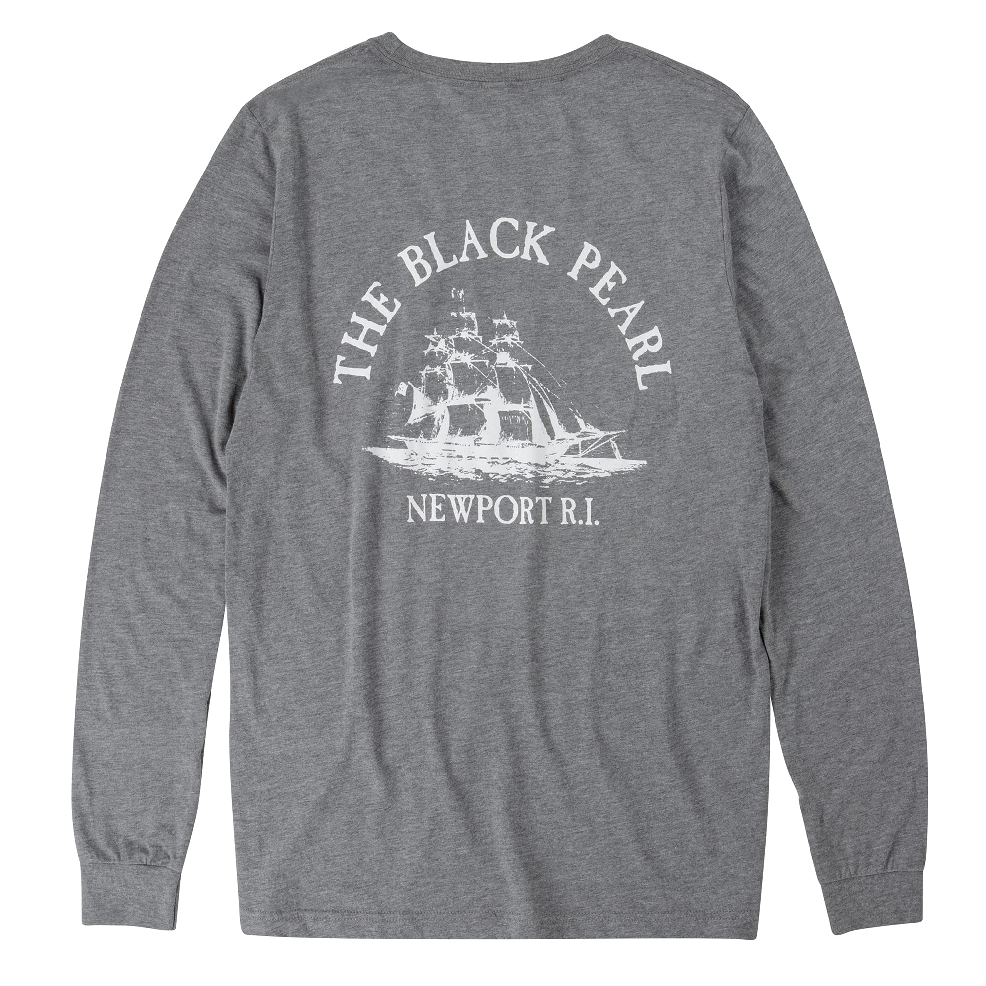 The Black Pearl Long Sleeve Tall Ship Logo 100% Cotton Unisex T-Shirt - Breathable & Stylish | Perfect for Men & Women, Outdoor & Casual Wear