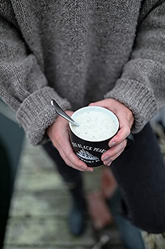 The Black Pearl Clam Chowder – New England Famous Condensed Soup, 15oz Cans | Made with All-Natural Ingredients in Newport Rhode Island (Pack of 6)