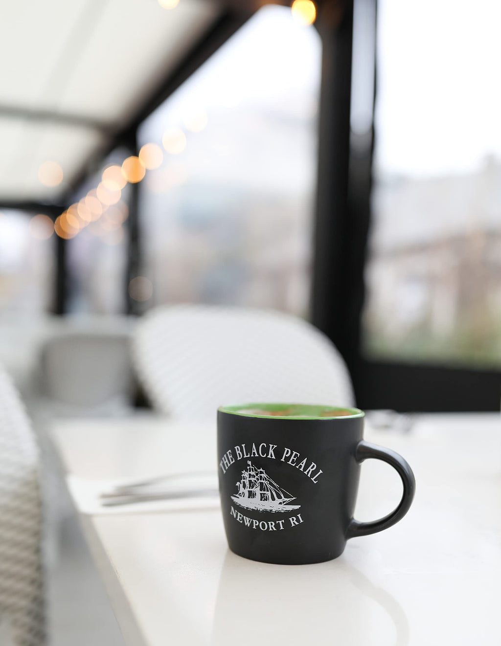 The Black Pearl Coffee Mug with Tall Ship Logo – Large Capacity Tea & Coffee Cup | Modern, Dishwasher-Safe Mug – Available in Two Colors