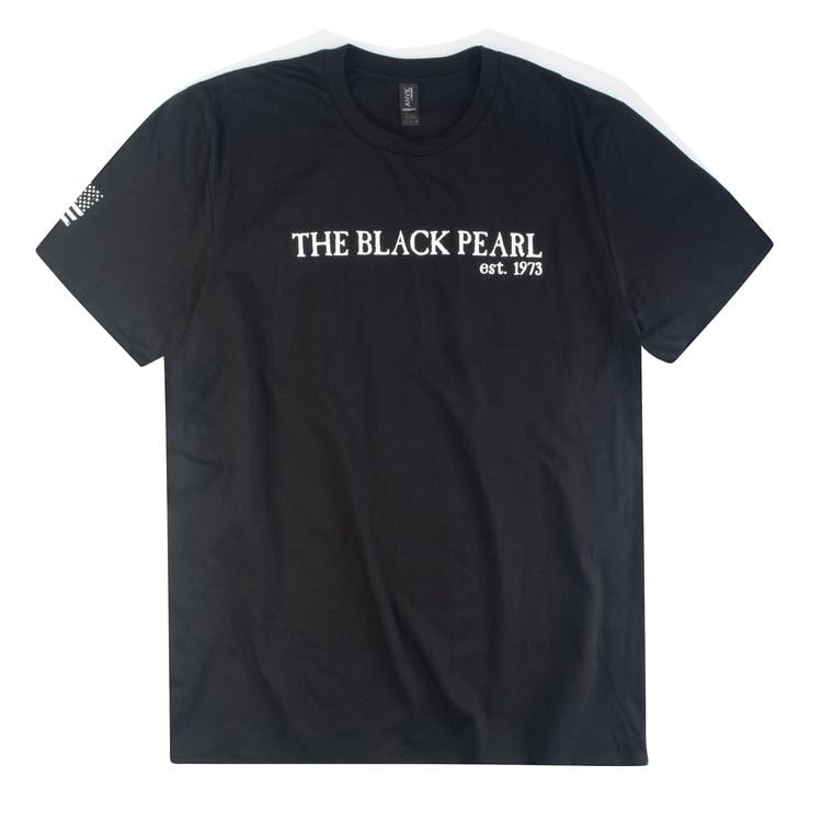 The Black Pearl 50th Anniversary T-Shirt | Limited Edition Unisex Tee Made in USA | 100% Soft Cotton | Classic Crew Neck, Breathable & Comfortable Fit (Black)